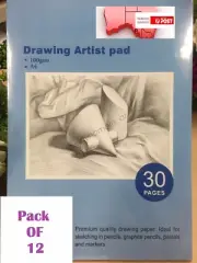 A4 Drawing Paper Art Artist Sketchbook Sketch Pad Journal Painting Pastels 12PKS