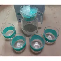 在飛比找蝦皮購物優惠-Luminarc樂美雅 玻璃冷熱水壺 五件組(1壺4杯) 矽
