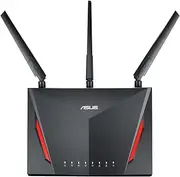 ASUS RT-AC86U Wi-Fi AC2900 Mesh WiFi System Router AiProtection by Trend Micro, WTFast Game Accelerator Free, Adaptive QoS, USB 3.0 ASUS Router app Support, Dual-WAN 3G/4G Support