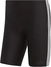 [adidas] Men's 3-Stripes Swim Jammers, Black/White