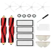 18pcs Replacements for Xiaomi Roborock S6 S60 S65 S5 MAX T6 Vacuum Cleaner Parts Accessories Main Brushes*2 Side Brushes*3 HEPA Filters*4 Mop Clothes*