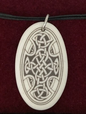 Touchstone Pottery Porcelain Oval Celtic Cross