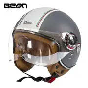 Four Seasons Electric Motorcycle Helmet Beon 3/4 Open Face E-scooter Accessories Motocross Scooter Bicycle Helmets For Women Men GRAY white XL
