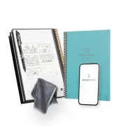 Rocketbook New Core Reusable Spiral Notebook, Executive Size 6X8.8, Teal - Dotte