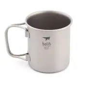Keith 220ml-900ml Outdoor Ultralight Titanium Mug Titanium Water Cup