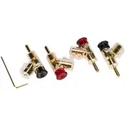 Parts Express Angled Locking Stacking Banana Plug with Poly Shell Screws - Pair