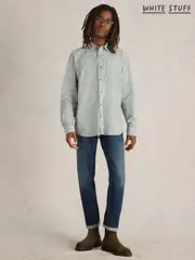White Stuff White Casette Tape Printed 100% Cotton Shirt (F13805) | $71