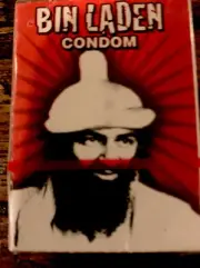 Vintage Novelty Condom. Bin Laden Extra Large For A Really Big Prick.