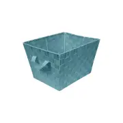 Simplify Small Woven Storage Bin in Sapphire