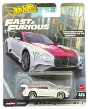 Hot Wheels Premium 2024 Fast & Furious 4/5 White 2018 Bentley Continental GT3