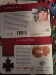 AUSTRALIA 2017 UNC 25c ANZAC VICTORIA CROSS COIN CARD