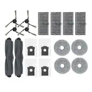 X40 Ultra Robot Vacuum Parts - Main Side Brush, HEPA Filter, Mop Pads, Dust Bag