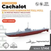SSMODEL 1/144 Military Model Kit USN Cachalot Class Submarine Full hull