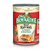 Chef Boyardee Mini Beef Ravioli Tomato and Meatballs Canned Meal - 15 Oz One Can