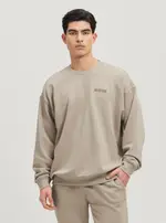 GUESS Eco Beige Emis Active Jumper Size: Medium, Polyester