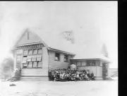 School at Heyfield Victoria 1905-1915 - Weatherboard school, possi- Old Photo