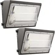 2PACK Dusk to Dawn 180W LED Wall Pack Light Fixture, 25200LM 1500W HPS/HID Eq...