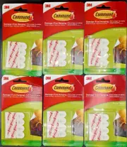 (Lot of 6) 3M Command Damage-Free Poster Hanging Strips - 12 Ct. Each Pack