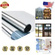 Reflective One Way Window Film - Daytime Privacy Mirror Effect, 35.4'' x 157.4''