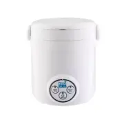 3-Cup White Mini Rice Slow Cooker with Non-Stick Cooking Pot Digital Control New