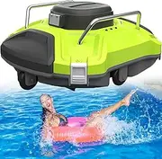 Cordless Robotic Pool Cleaner, Swimming Pool Cleaner Robot Smart Vacuum Cleaner, Dual-Motor, Self-Parking,120 Mins Runtime,for Above/In Ground Flat Pool Up to 1000 Sq Ft