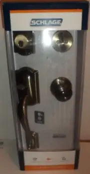 Schlage Camelot Single Cylinder Handleset and Georgian Knob(F60 V CAM 609 GEO)