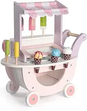 ROBUD Wooden Ice Cream Toy Cart Play Set