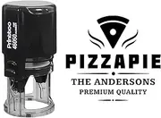 Printtoo Round Custom Text Rubber Stamp Self Inking Pizza Slice Clipart Business Personalized Stamper