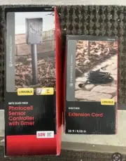 Portfolio Landscape 20 FT Black Finish Linkable Extension Cord Timer And 2x plug
