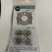 Sizzix Framelits W Stamps & Die Set - LAYERED LABELS 663509