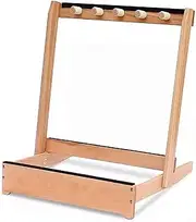 School Clubs Racket Display Stand - Hold 2 3 4 5 6 Pcs Guitars, Vertical Badminton Tennis Racquet Organizer Rack, Removable Wooden Guitar Holder, with Foam Protection Pa,50x43.5x64cm