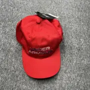 Under Armour Hat Cap Boys Fitted Boys Red White Logo Outdoor Kids Youth