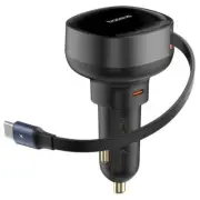 Baseus Enjoyment Pro Car Charger with Bulit in Retractable 60W Type-C Cable -
