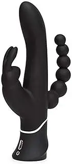 Happy Rabbit Triple Curve Rechargeable Rabbit Vibrator, Black