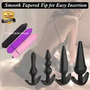 4pcs Plug Training Kit Set G-Spot Massager Butt Anal Trainer Women Men Sex Toys