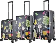 [TUCCI Disegno] TUCCI Italy Money Man (20”, 24” & 28”) - Hardside Suitcase Set - Hardshell Luggage with Glide Tech Double Spinner Wheel, Multi-Color