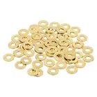 110Pcs Brass Flat Washer, M4 4 x 9 x 1mm Fenders Washers Assortment