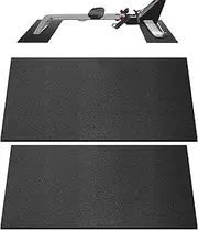 Crostice Rowing Machine Mat Compatible with Peloton Rower, Concept 2 Rowing Machine Compatible Double Mats Compatible with Hydrow Rower, Compatible with Nordictrack Smart Rower Y
