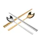 2 Sets Stainless Steel Chopstick Travel Hollow Chopsticks Korean