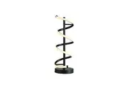 Angelina Modern Curved Spiral LED Table Bedside Lamp Light - Black