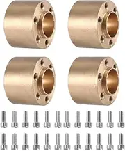 Modification Accessories 4Pcs 12Mm Brass Hex Hub Widen Adapter for RC Crawler Axial SCX10 Traxxas TRX4(15mm)