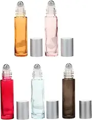 MOTHNUR Glass Roller Bottles Set 10pcs 10ml Essential Oil Bottles Subpackaging Containers for Aromatherapy