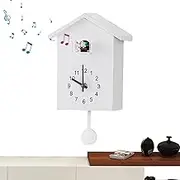 Filvczt Decorative Wall Clock Cuckoo, Timed Alarm Clock Bird Clock, Hangable Modern Wallclock, Battery Powered Cuckoo Clock, Bird Tweeting Sound Clock, Easy To Use, Portable for Home Decor
