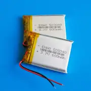2pcs 600mAh LiPo Rechargeable Battery Li ion For GPS Smart Watch 503040 Upgrade