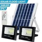 Dual LED Solar Flood Light Remote Outdoor Street Garden Security Lamp Waterproof