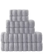 DePera Home Set of 6 Vague Turkish Cotton Towel Set
