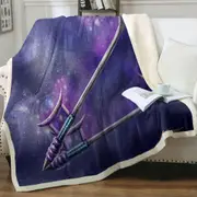 Cool Fantasy Weapon Hook Sword Throw Blanket
