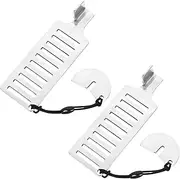 [OzEssence] 2 Pcs Portable Door Lock, Impact Resistant Stainless Steel Travel Safety Lock with Punch Free Installation, Blocking Accessories Suitable for Travel Hotel and Home Protection for Women Living Alone
