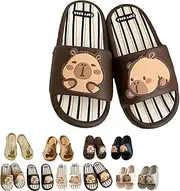 [Generic] Summer Cute Capybara Women Men Slippers, Soft Non Slip Breathable Animal Funny Slides, Sandal Shower Flip Flops Shoes