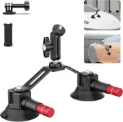 NEEWER Dual Suction Cup Car Mount Kit with 360° Ball Head Magic Arm, Quick Re...